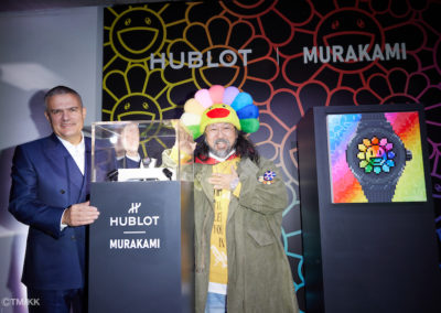 Hublot x Takashi Murakami Ricardo Guadalupe _ Takashi Murakami at the Hublot launch in New York with the Classic Fusion Takashi Murakami Black Ceramic Rainbow _ 13th NFT