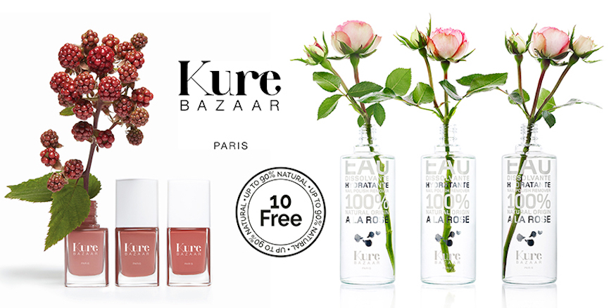 Kure Bazaar Nail Polish Remover Eau Dissolvante Rose Natural Nail Polishes