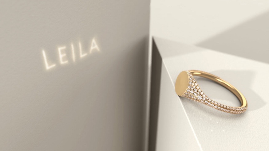 The Rayy Rings Diamond Rings Gold Light Jewellery Swiss Made Technology Design Dot Snow Yellow LEILA