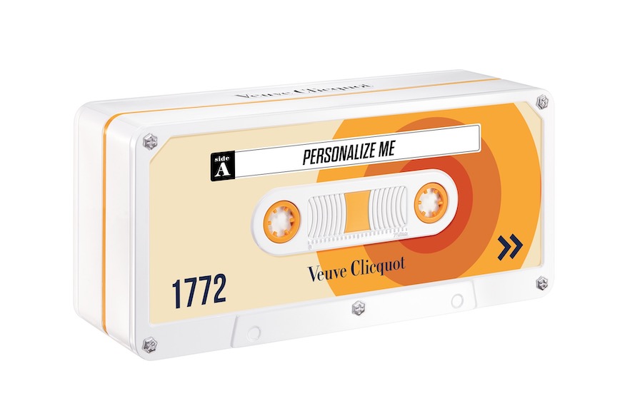Veuve Clcquot Yellow Label Tape Retro Personalisation