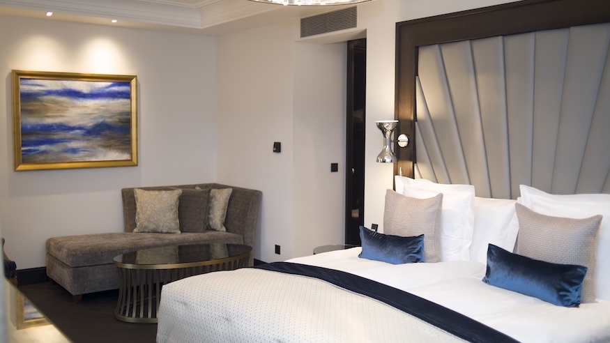 Hotel Royal Savoy Lausanne Bedroom Blue