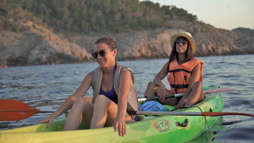 Ibiza beagain Kayak Tour Youri Claessens Christelle and Rachel