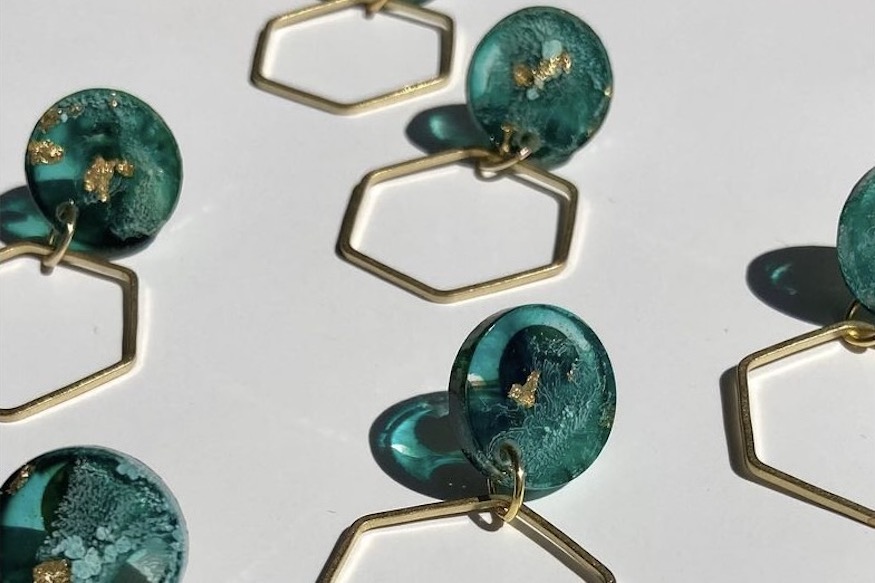 Collabalchemy Nakimi Earrings Green Boucles d’Oreilles