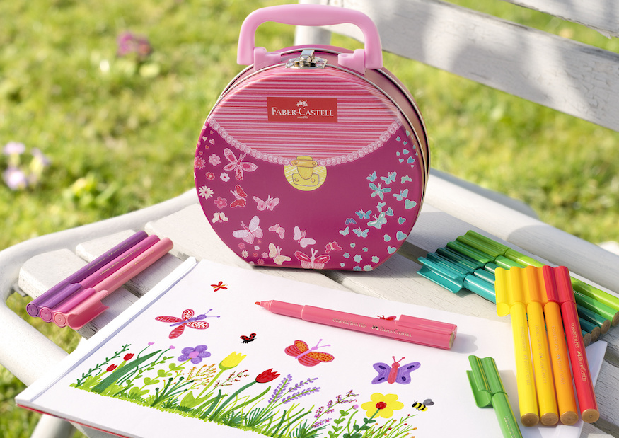 Faber Castell Felt tip pen Connector suitcase Pink Spring