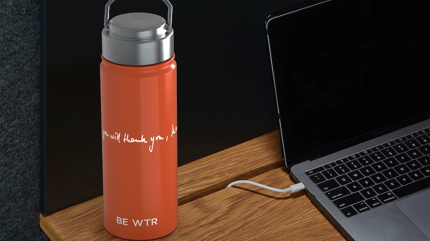 BeWTR Nomad Bottle Sparkling Tap Water Glass Nomad Bttl Orange