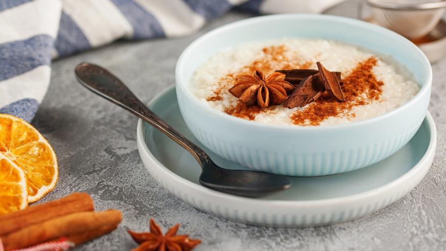 Vegan Dishes Coconut Milk Rice Pudding Cinnamon