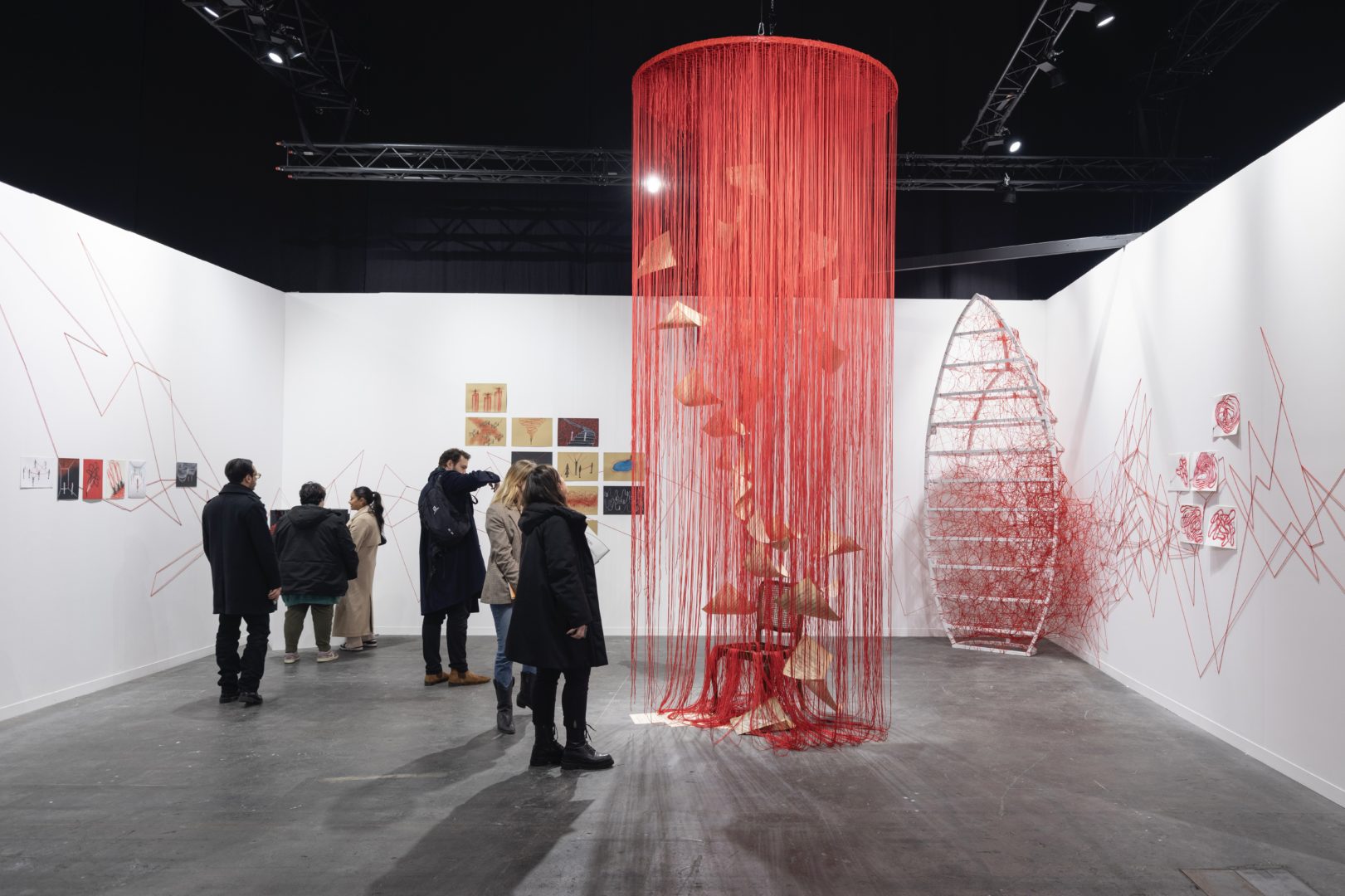 Art Geneve 2004 - Stand du Grand Theatre - Installation by Chiharu Shiota - photo by Julien Gremaud