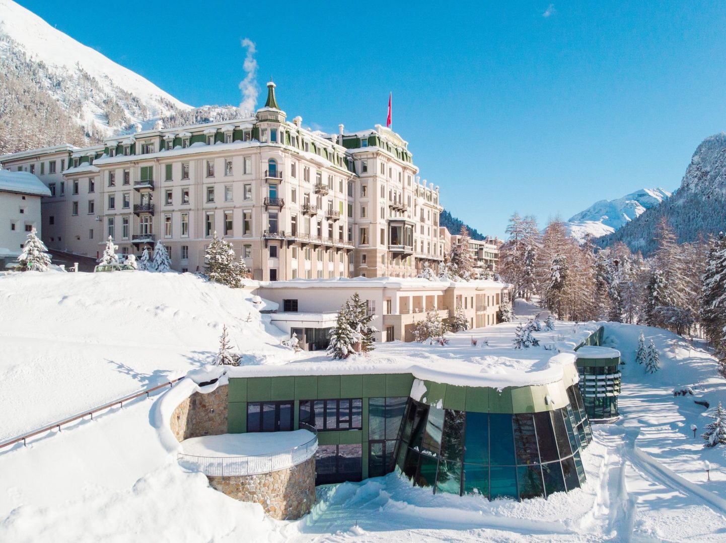 Grand Hotel Kronenhof Pontresina Engadin Switzerland Exterior