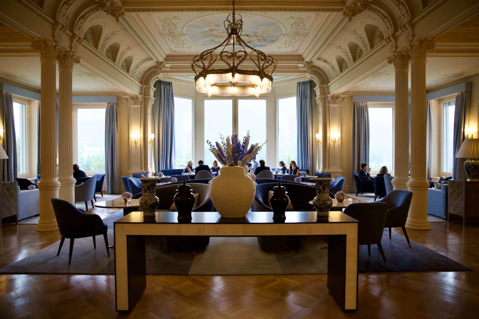 Grand Hotel Kronenhof Pontresina Engadin Switzerland Lounge