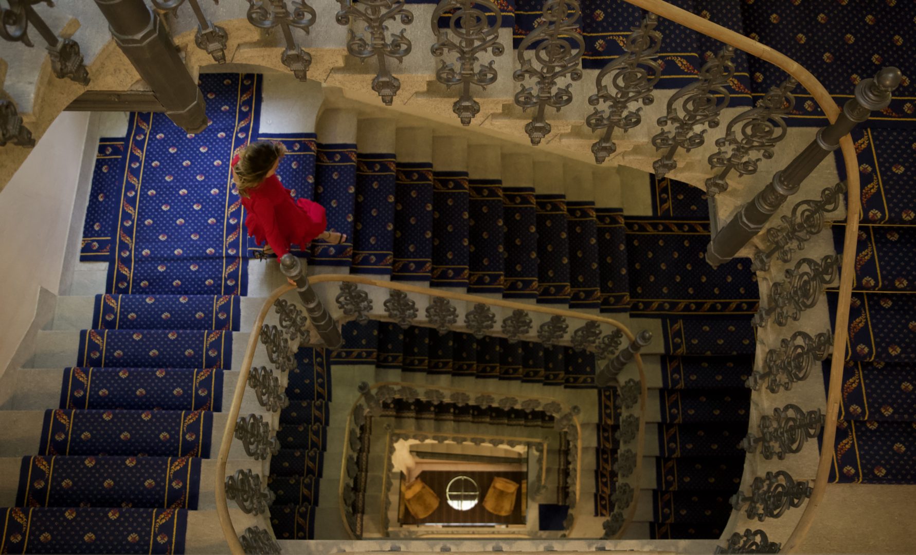 Grand Hotel Kronenhof Pontresina Engadin Switzerland Staircase