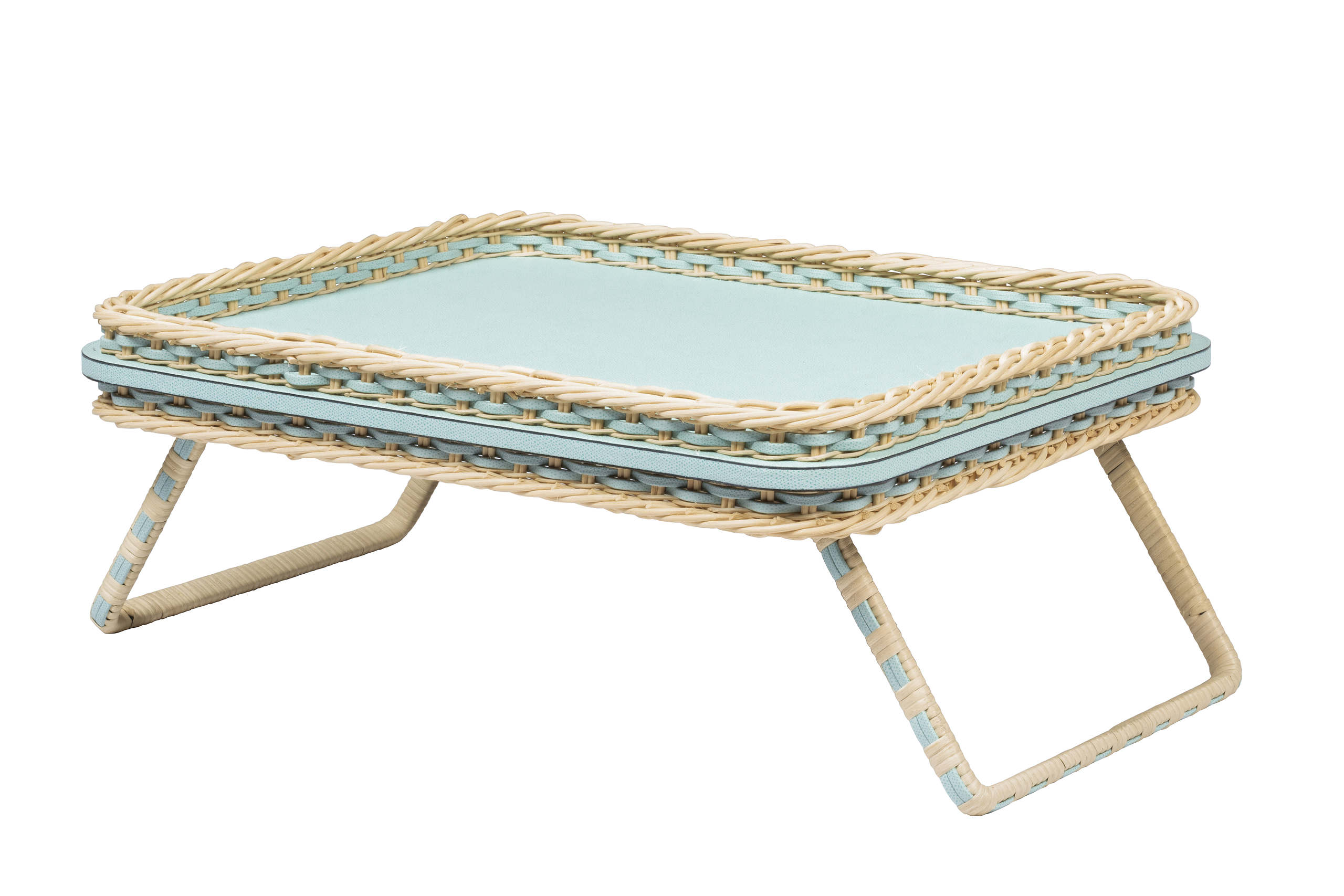 Giobagnara x Poltrona Frau Reims Leather And Rattan Bed Tray